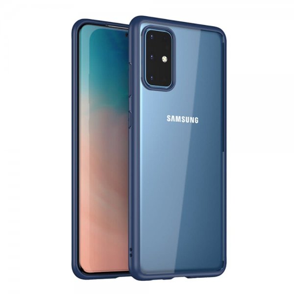 Samsung Galaxy S20 Plus Cover Transparent Bagside Blå