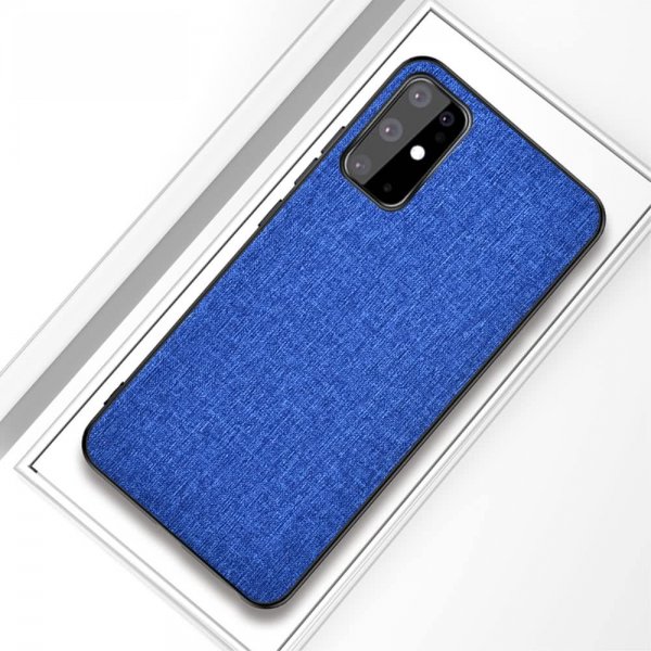 Samsung Galaxy S20 Plus Cover Stoftextur Mørkeblå