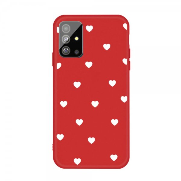 Samsung Galaxy S20 Cover Hjertemønster Rød