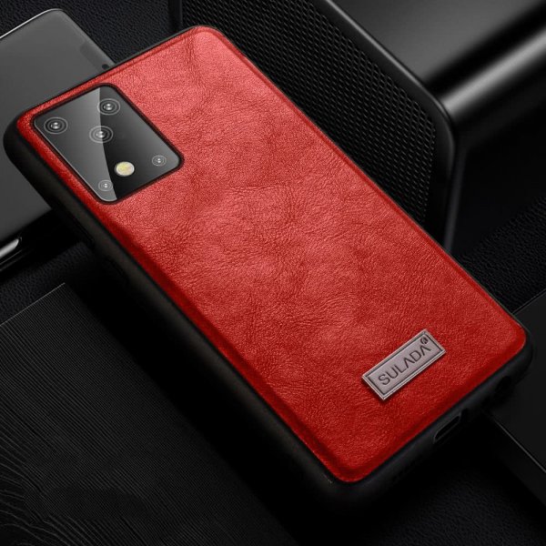 Samsung Galaxy S20 Cover Lædertekstur Rød