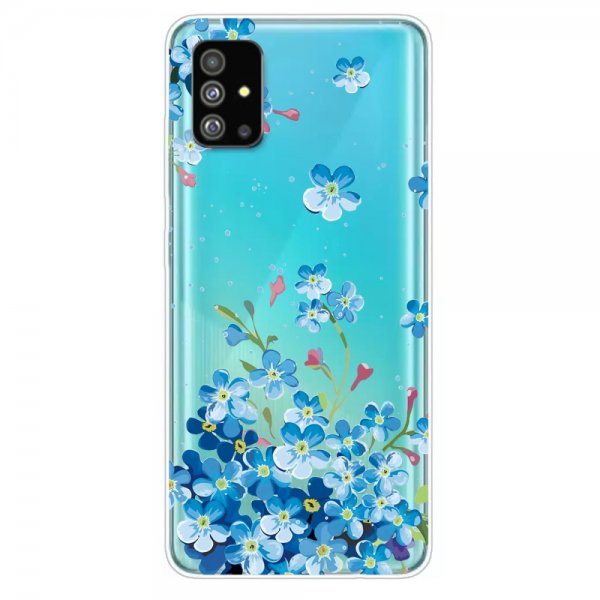 Samsung Galaxy S20 Cover Motiv Blåa Blommor
