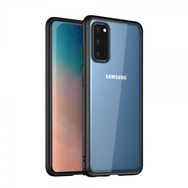 Samsung Galaxy S20 Cover Transparent Bagside Sort