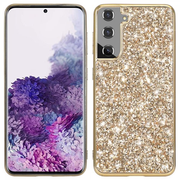 Samsung Galaxy S21 FE Cover Pailletter Guld