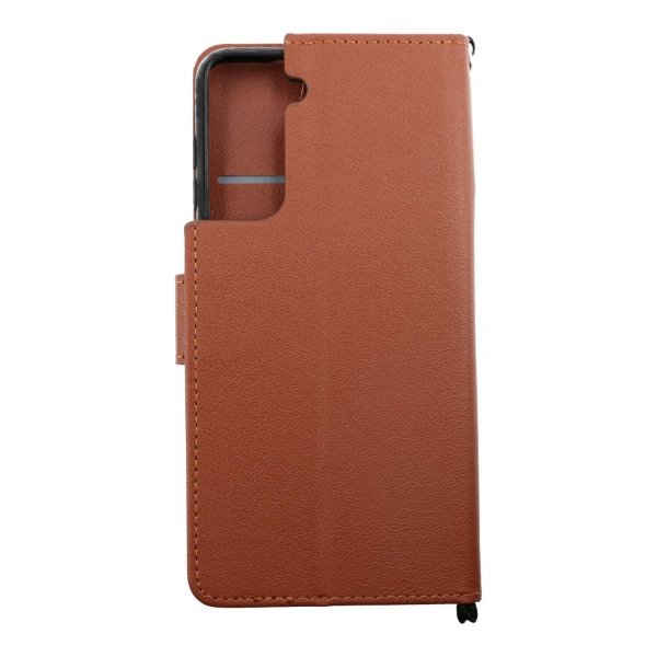 Samsung Galaxy S21 Etui med Stativ Brun