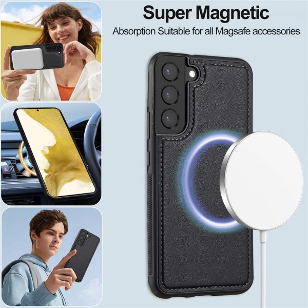 Samsung Galaxy S22 Etui med aftageligt MagSafe-cover Raven Black