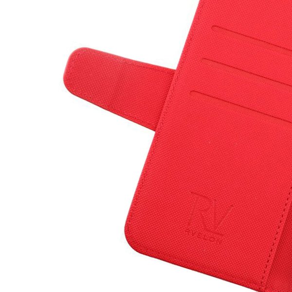 Samsung Galaxy S22 Etui Udfoldelig Kortholder Rød