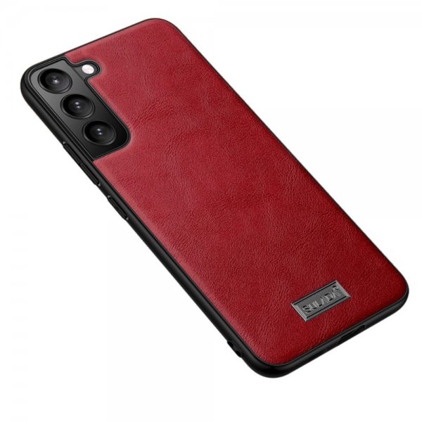 Samsung Galaxy S22 Plus Cover Lædertekstur Rød