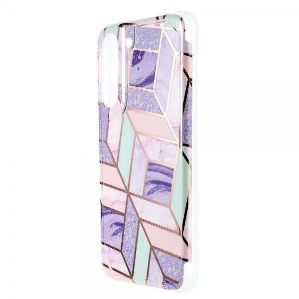 Samsung Galaxy S22 Plus Cover Marmor Lilla