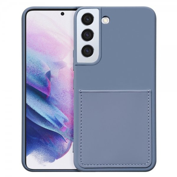 Samsung Galaxy S22 Cover Silikone Kortholder Lavendel