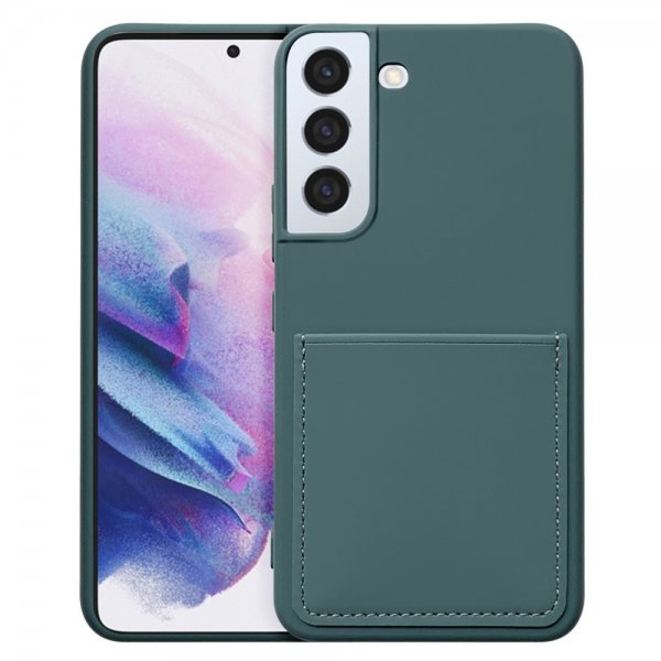 Samsung Galaxy S22 Cover Silikone Kortholder Lysegrønn