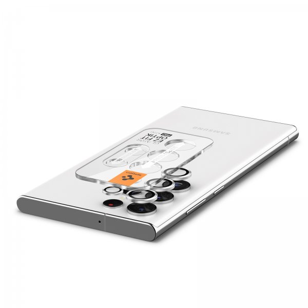 Samsung Galaxy S22 Ultra Kamerabeskytter GLAS.tR EZ Fit Optik Pro 2-pak Phantom White