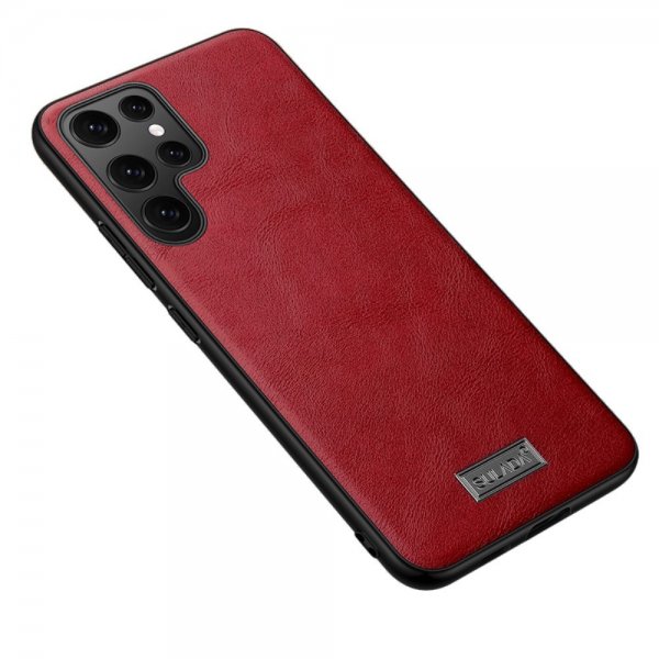 Samsung Galaxy S22 Ultra Cover Lædertekstur Rød