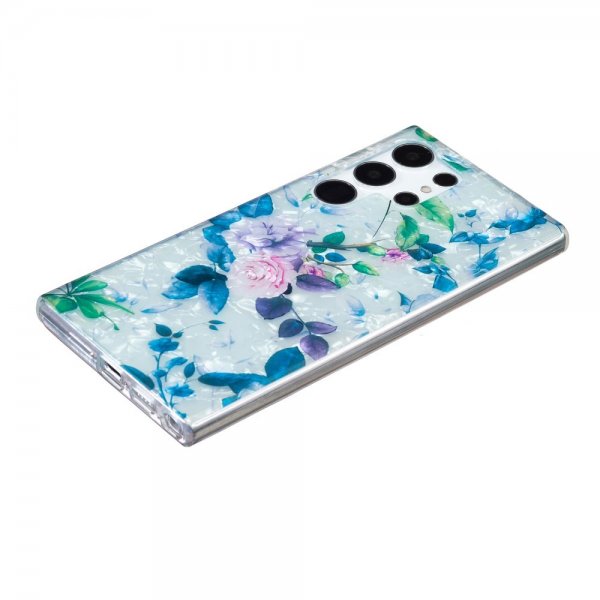 Samsung Galaxy S22 Ultra Cover Marmormønster Rosor