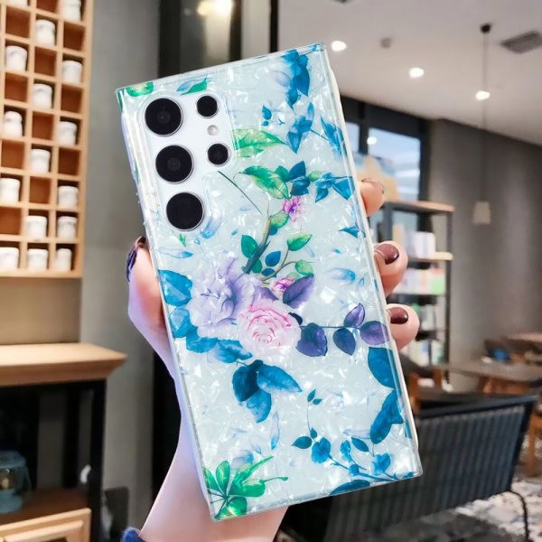 Samsung Galaxy S22 Ultra Cover Marmormønster Rosor