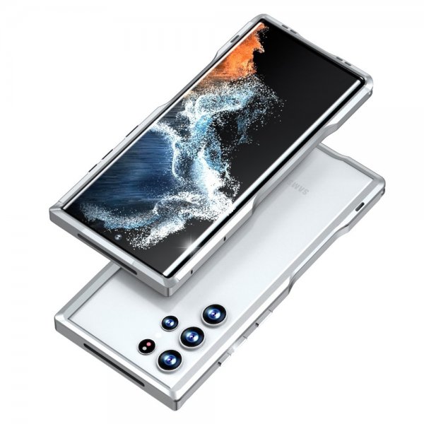 Samsung Galaxy S22 Ultra Cover Metal Frame Sølv