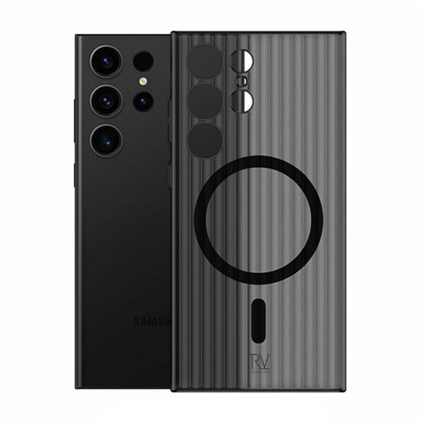 Samsung Galaxy S23 Ultra Cover Bølgeplade MagSafe Sort