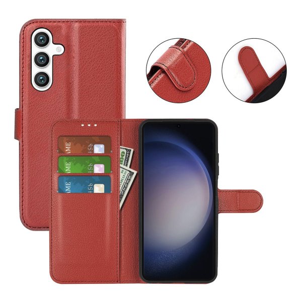 Samsung Galaxy S24 Etui med Stativ Brun