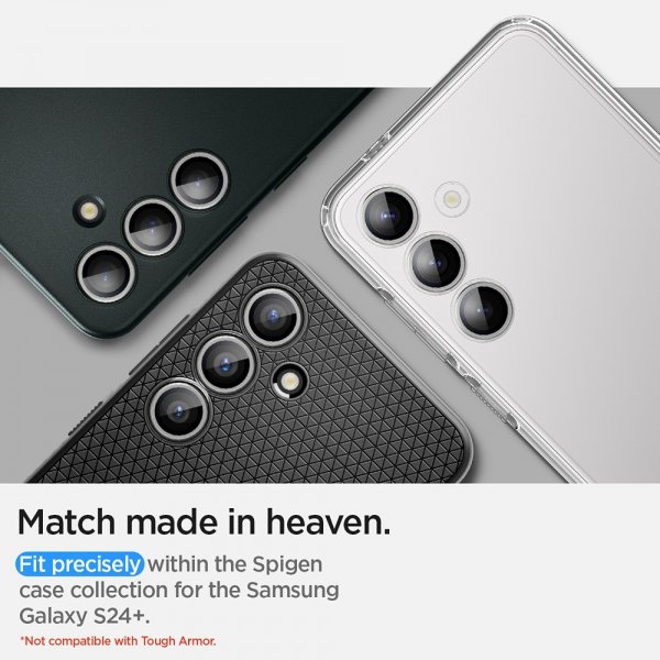 Samsung Galaxy S24 Plus Kamerabeskytter GLAS.tR EZ Fit Optik Pro 2-pak Grå