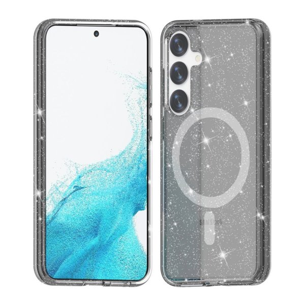 Samsung Galaxy S24 Plus Cover Glitter MagSafe Sort