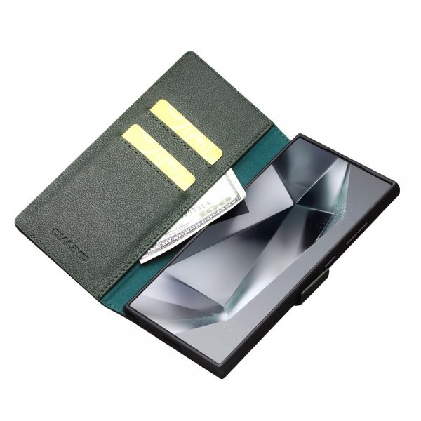 Samsung Galaxy S24 Ultra Etui Ægte Læder Grøn