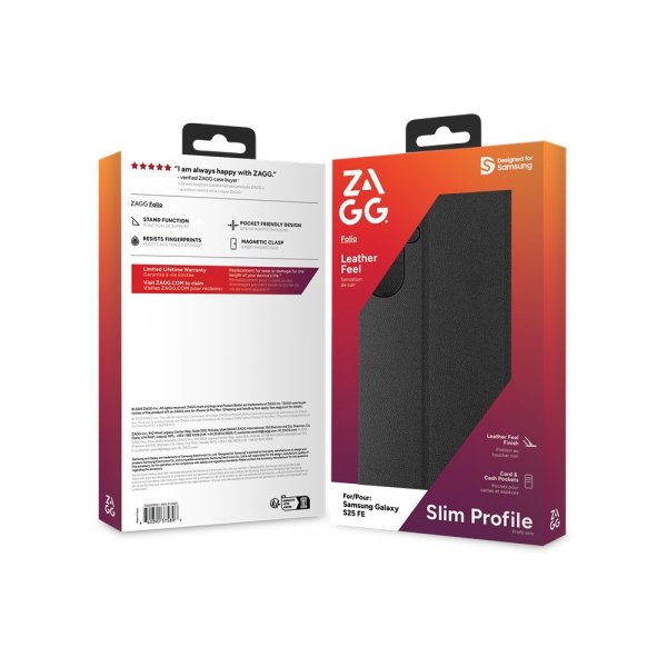 Samsung Galaxy S25 FE Etui Folio Sort