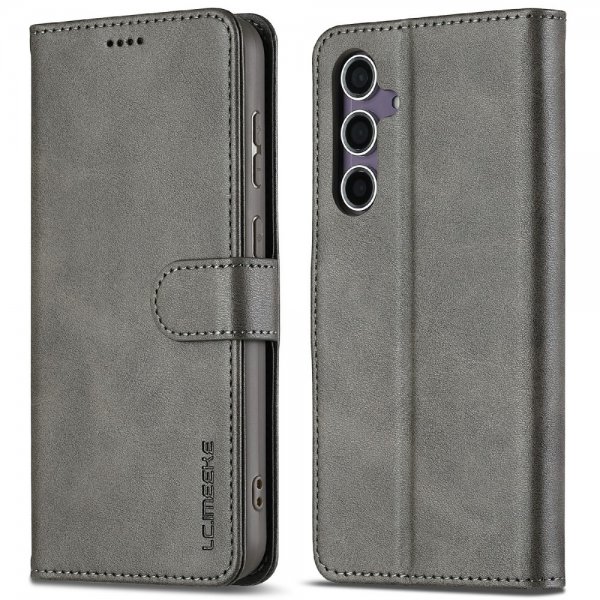 Samsung Galaxy S25 Plus Etui med Kortholder Stativfunktion Grå