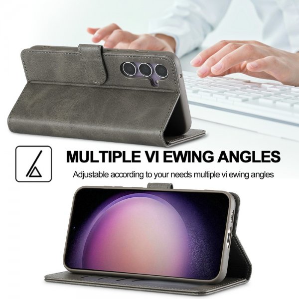Samsung Galaxy S25 Plus Etui med Kortholder Stativfunktion Grå