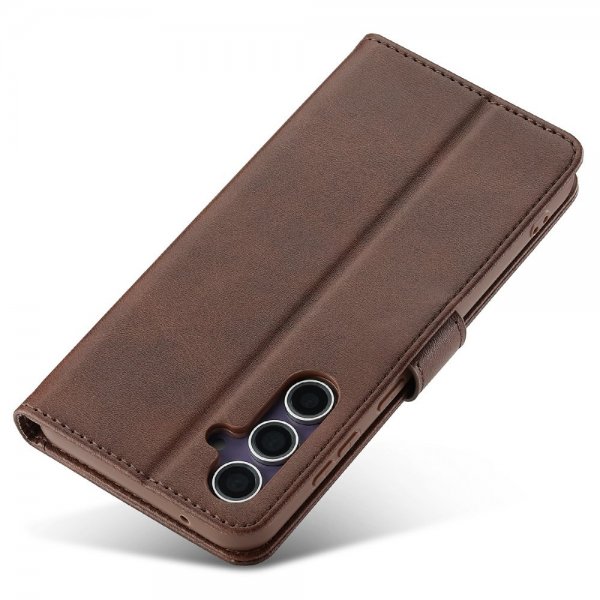 Samsung Galaxy S25 Plus Etui med Kortholder Stativfunktion Mørkebrun