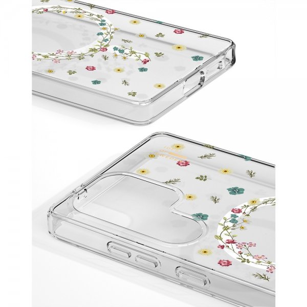 Samsung Galaxy S25 Ultra Cover Clear Case MagSafe Petite Floral