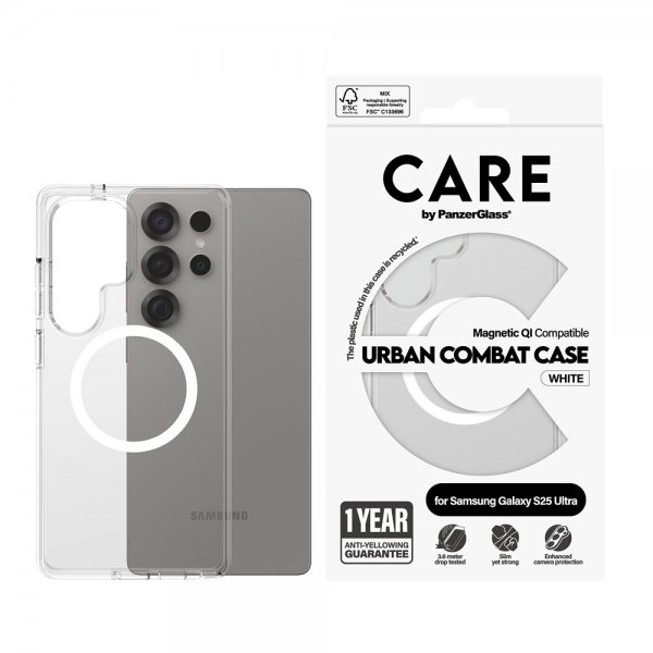 Samsung Galaxy S25 Ultra Cover Urban Combat MagSafe Hvid