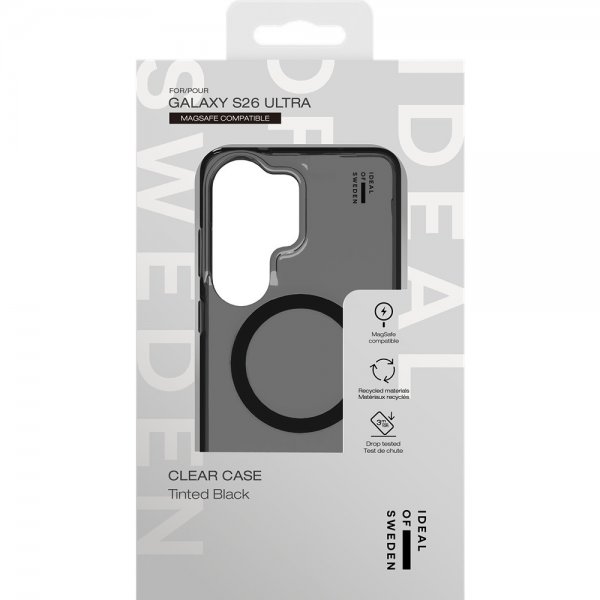 Samsung Galaxy S26 Ultra Cover Clear Case MagSafe Tinted Black