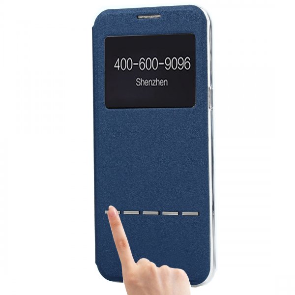 Samsung Galaxy S8 Etui Business Style Caller-ID Blå