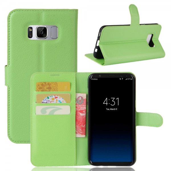 Samsung Galaxy S8 Plånboksetui PU-læder Litchi Grøn