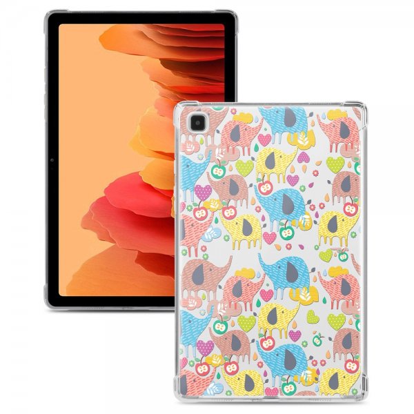Samsung Galaxy Tab A7 Cover Motiv Farverig Elefanter