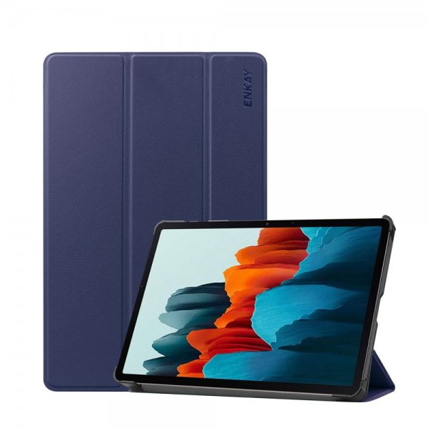 Samsung Galaxy Tab S7 T870 T875 Etui Tri-Fold Mørkeblå