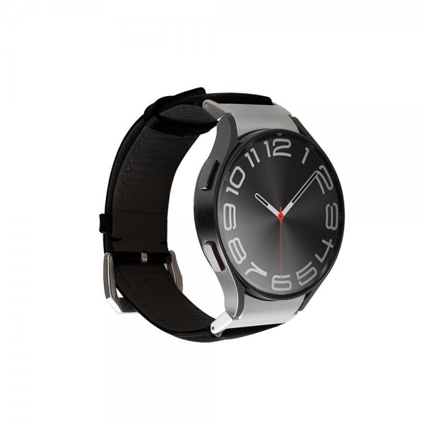 Samsung Galaxy Watch 20mm Armbånd Leather Band Sort