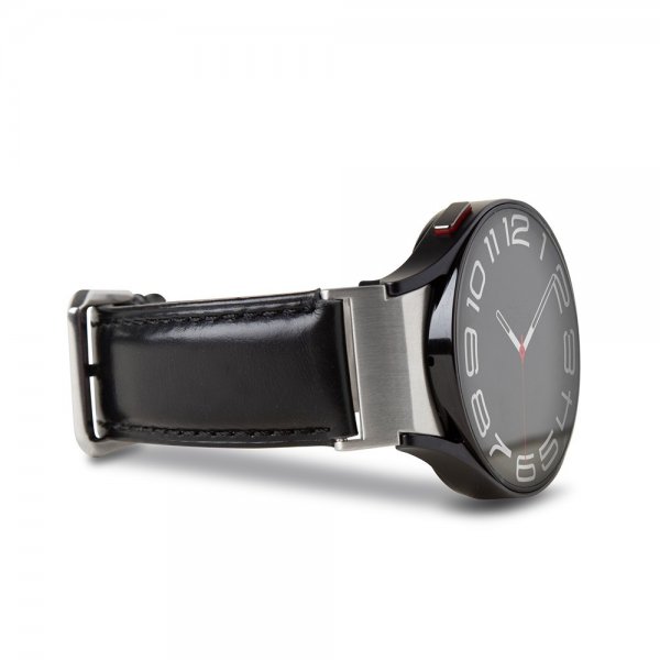 Samsung Galaxy Watch 20mm Armbånd Leather Band Sort