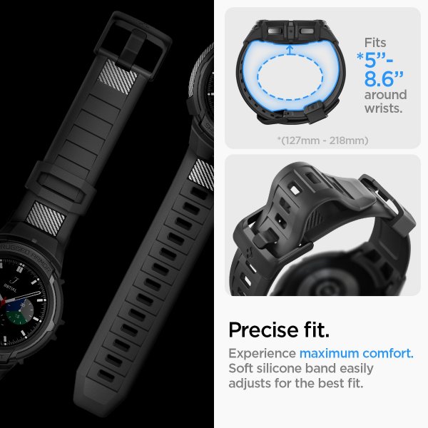 Samsung Galaxy Watch 5 Pro 45mm Cover Armbånd Rugged Armor Pro Sort