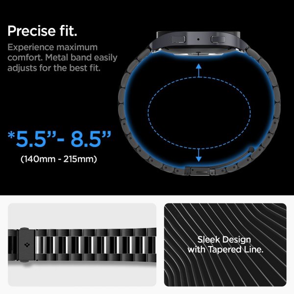Samsung Galaxy Watch 6 44mm Armbånd Modern Fit 316L Sort