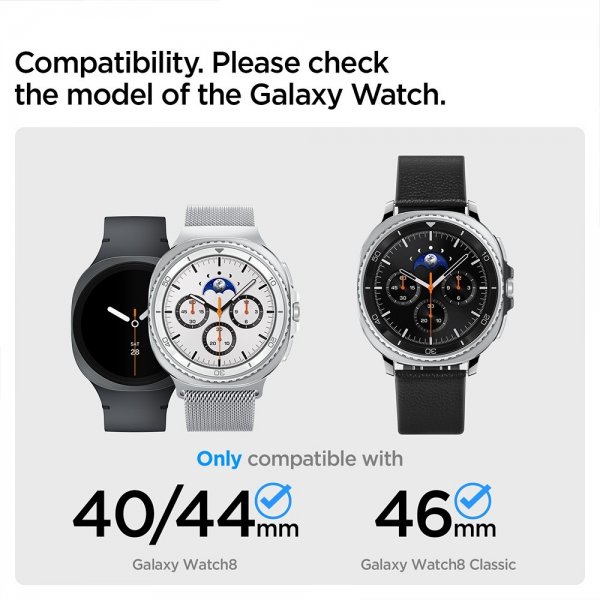 Samsung Galaxy Watch 8 40/44mm/Classic 46mm Armbånd Enzo Sort