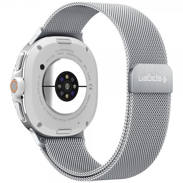 Samsung Galaxy Watch 8 40/44mm/Classic 46mm Armbånd Metal Fit Sølv