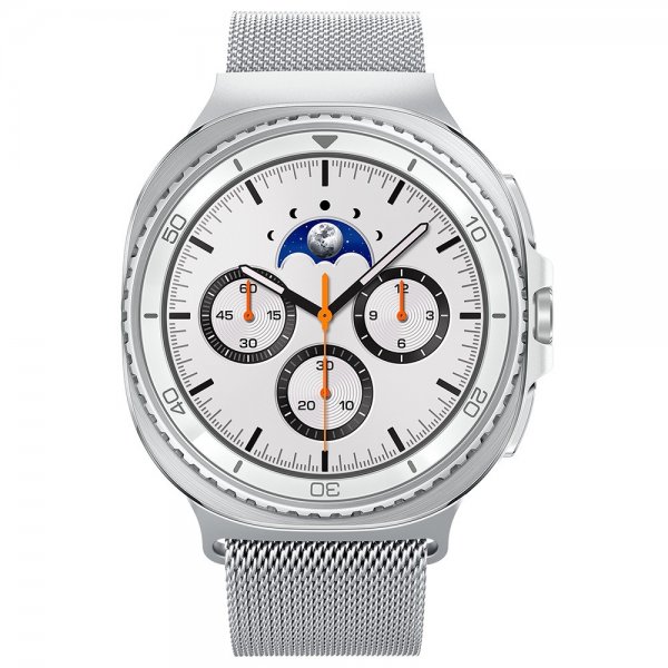 Samsung Galaxy Watch 8 40/44mm/Classic 46mm Armbånd Metal Fit Sølv
