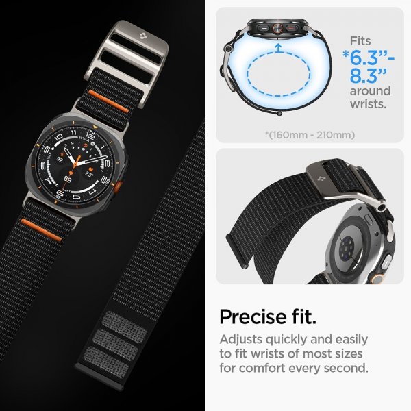 Samsung Galaxy Watch Ultra Armbånd DuraPro Flex Sort