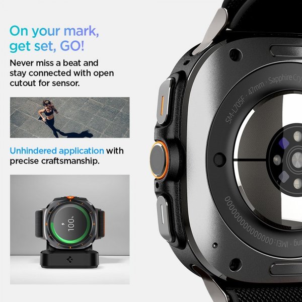 Samsung Galaxy Watch Ultra Armbånd Lite Fit Sort