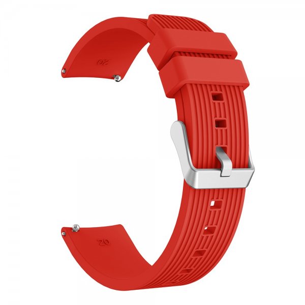 Samsung Galaxy Watch3 41mm Armbånd Pinstripe Rød