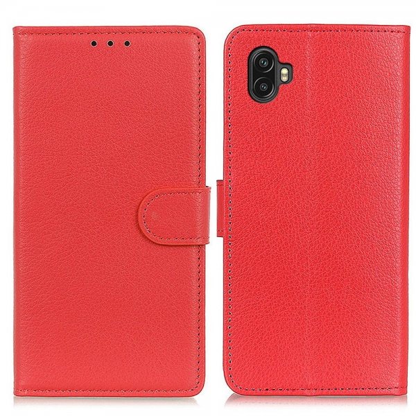 Samsung Galaxy Xcover 6 Pro Etui Litchi Rød