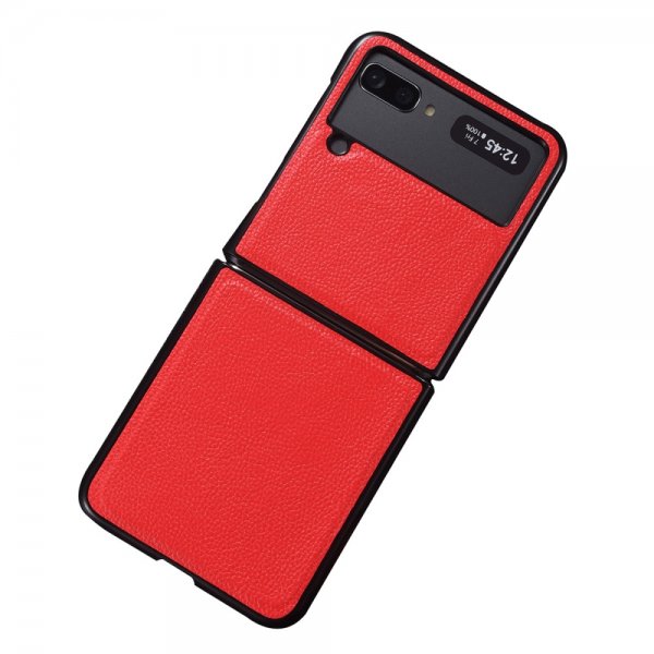 Samsung Galaxy Z Flip 3 Cover Ægte Læder Rød