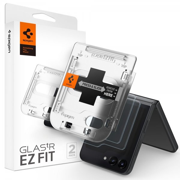 Samsung Galaxy Z Flip 5 Skärmskydd GLAS.tR EZ Fit 2-pack