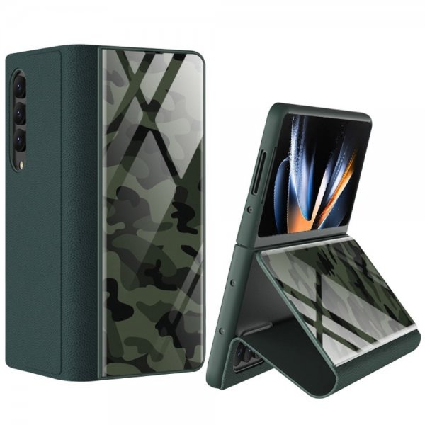 Samsung Galaxy Z Fold 4 Fodral Slim Kamouflage Grön