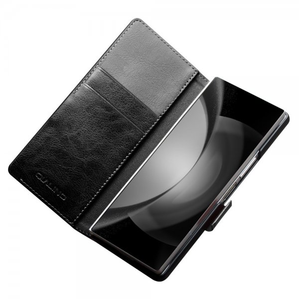 Samsung Galaxy Z Fold 6 Etui Ægte Læder Sort
